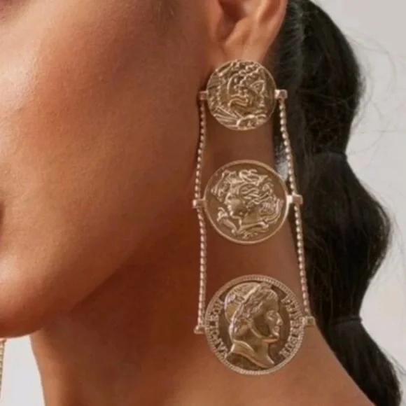 This Stunning Zara's Coins Earrings - Picture 3 of 7